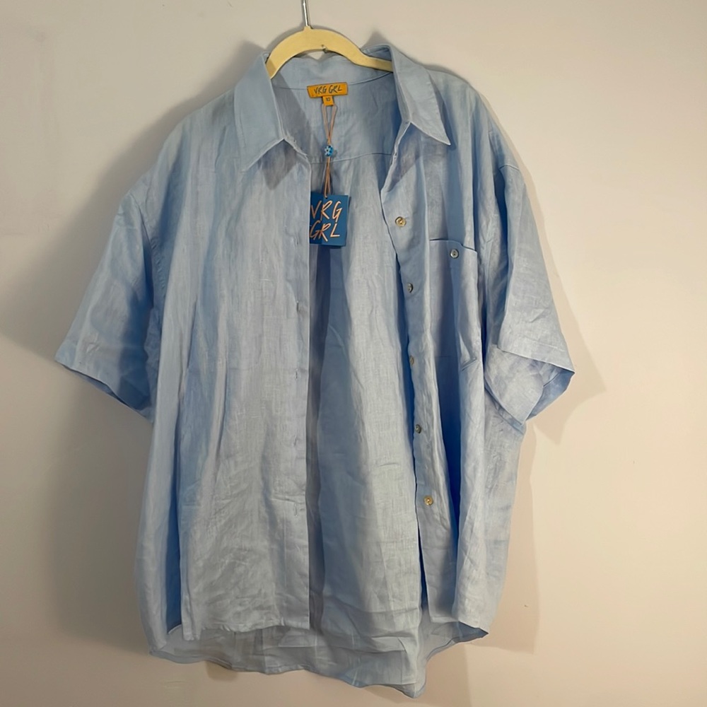 Verge Girl Linen Button up. New with tags
